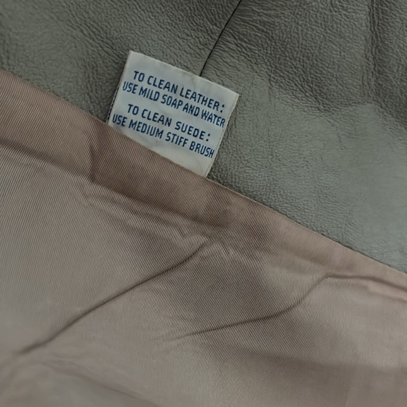 EC Peter Caruso Genuine Leather sz 14 fur top belt jacket - Picture 14 of 16